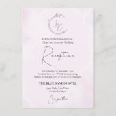 ミニマリストグレーウォーターカラーバーズブランチリース エンクロージャーカード (正面)