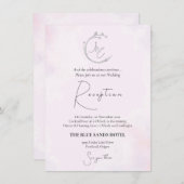 ミニマリストグレーウォーターカラーバーズブランチリース エンクロージャーカード (正面/裏面)