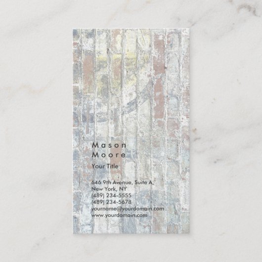 ミニマリストグレーウォールプレーンモダンプロフェッショナル 名刺 (正面)