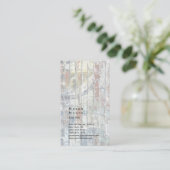 ミニマリストグレーウォールプレーンモダンプロフェッショナル 名刺 (スタンド正面)