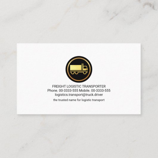 ミニマリストグレーオーバーサイズトラックサイネージ 名刺 (裏面)