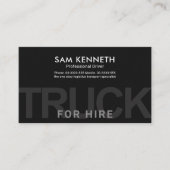 ミニマリストグレーオーバーサイズトラックサイネージ 名刺 (正面)