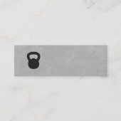 ミニマリストグレーブラックケトルベルパーソナルトレーナー スキニー名刺 (正面)