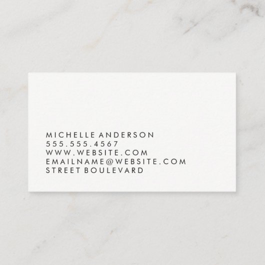 ミニマリストグレーブルージオメトリックシアーズ 名刺 (裏面)