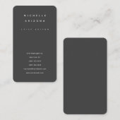 ミニマリストグレープロフェッショナル モダン 名刺 (正面/裏面)