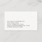 ミニマリストグレーホワイトジオメトリックシアーズ 名刺 (裏面)