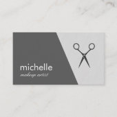 ミニマリストグレーホワイトジオメトリックシアーズ 名刺 (正面)