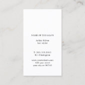 ミニマリストグレーホワイトヘアスタイリスト/サロン 名刺 (裏面)