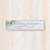 ミニマリストグレーホワイトマーブルプロフェッショナル サインプレート (正面)