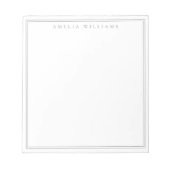 ミニマリストグレーモノグラム縁ど2 ノートパッド (正面)