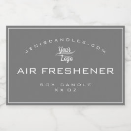 ミニマリストグレーロゴテンプレートシンプルスタイルキャンドル フードラベル