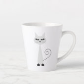 ミニマリストグレー猫 カフェラテマグ (右)