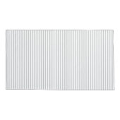 ミニマリストグレー白の縦型ピンストライプ 枕カバー (裏面)