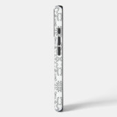 ミニマリストグレー フローラルパターン Case-Mate iPhoneケース (裏面 / 左)