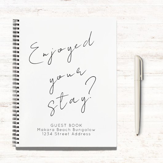 ミニマリストゲストフィードバックゲストブック ノートブック