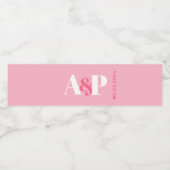 ミニマリストコロブロックモノグラムバレンタインデー ペットボトルラベル (シングルラベル)