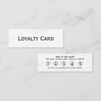 ミニマリストコーナーアクセントサロンロイヤリティカード ロイヤリティカード