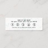 ミニマリストコーナーアクセントサロンロイヤリティカード ロイヤリティカード (裏面)