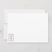 ミニマリストコーナーモノグラムイニシャルシスタイリッシュック ノートカード (正面)