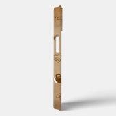 ミニマリストコーヒストライプのーカップパターン – モダン地域 Case-Mate iPhoneケース (裏面 / 右)