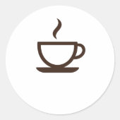 ☕ミニマリストコーヒーカップ – バリスタ&カフェビベス ラウンドシール (正面)