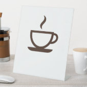 ☕ミニマリストコーヒーカップ – バリスタ&カフェビベス 台座サイン (インサイチュ)