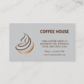 ミニマリストコーヒーショップロイヤリティカード 名刺 (正面)