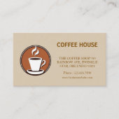 ミニマリストコーヒーショップロイヤリティカード 名刺 (正面)