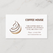 ミニマリストコーヒーショップロイヤリティカード 名刺 (正面)