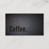 ミニマリストコーヒーブラックタイポグラフィ 名刺 (正面)