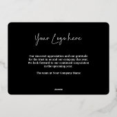 ミニマリストコーポレートロゴ 箔シーズンカード (裏面)