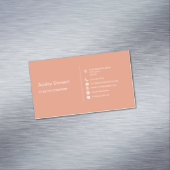 ミニマリストコーラルピーチソーシャルメディアモダントレンディー マグネット名刺 (インサイチュ)
