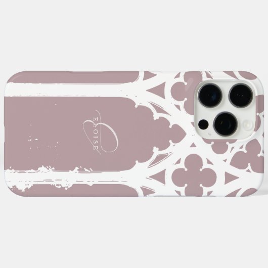 ミニマリストゴシック窓の書道ピンク淡い色の色 Case-Mate iPhoneケース (裏面 (横))