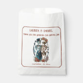 ミニマリストゴシック骨格結婚式の引き出物バッグ フェイバーバッグ (正面)