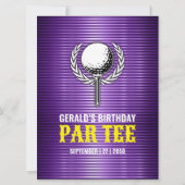 ミニマリストゴルフパーティーデザインデザイン 招待状 (裏面)