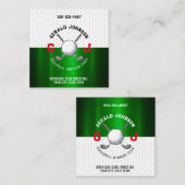 ミニマリストゴルフモノグラムデザイン スクエア名刺 (正面/裏面)