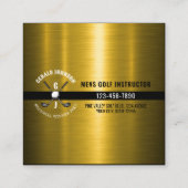 ミニマリストゴルフモノグラムデザイン スクエア名刺 (裏面)