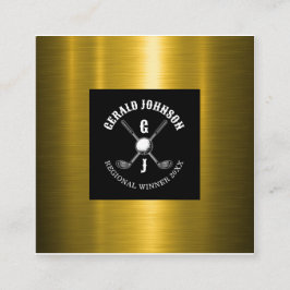 ミニマリストゴルフモノグラムデザイン スクエア名刺