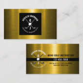 ミニマリストゴルフモノグラムデザイン 名刺 (正面/裏面)