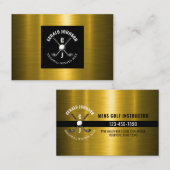 ミニマリストゴルフモノグラムデザイン 名刺 (正面/裏面)