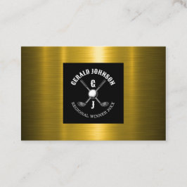 ミニマリストゴルフモノグラムデザイン 名刺