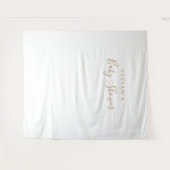 ミニマリストゴールドベビーシャワーフォトプロップ背景 タペストリー (正面(横))