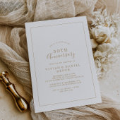 ミニマリストゴールド 50周年結婚記念日 招待状