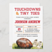 ミニマリストサッカーベビーシャワー 招待状 (正面/裏面)