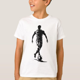 ミニマリストサッカー選手のシルエットアートTシャツ Tシャツ
