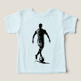 ミニマリストサッカー選手シルエットアートTシャツ