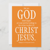 ミニマリストサツマイモパイ感謝祭ディナー 招待状 (裏面)