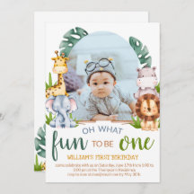 ミニマリストサファリアニマルテーマ写真誕生日