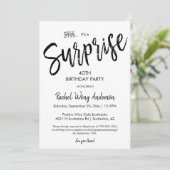 ミニマリストサプライズ誕生日引退パーティー 招待状 (スタンド正面)