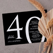 ミニマリストサプライズ40歳の誕生日パーティー 招待状